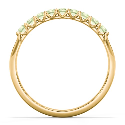 Glimmering Love Ring – 9kt Yellow Gold with Peridot