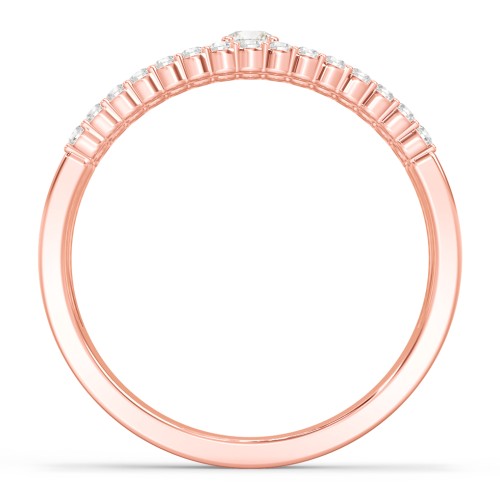 Mesmeric Love Ring – 9kt Rose Gold with Cubic Zirconia and White Premium Zirconia