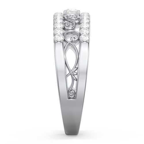 Mesmeric Love Ring – Sterling Silver with Diamond