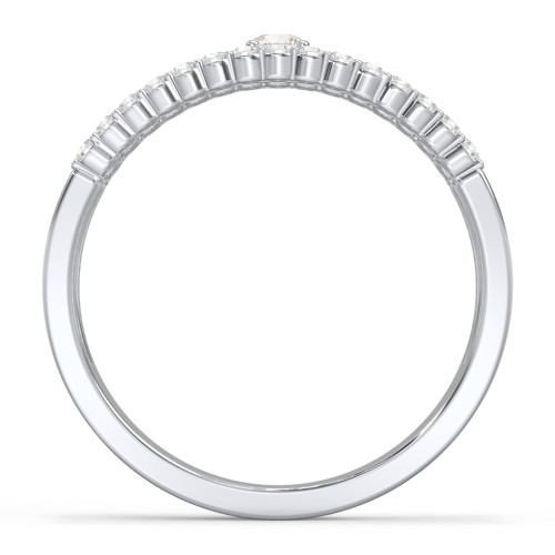 Mesmeric Love Ring – Sterling Silver with Cubic Zirconia and White Premium Zirconia