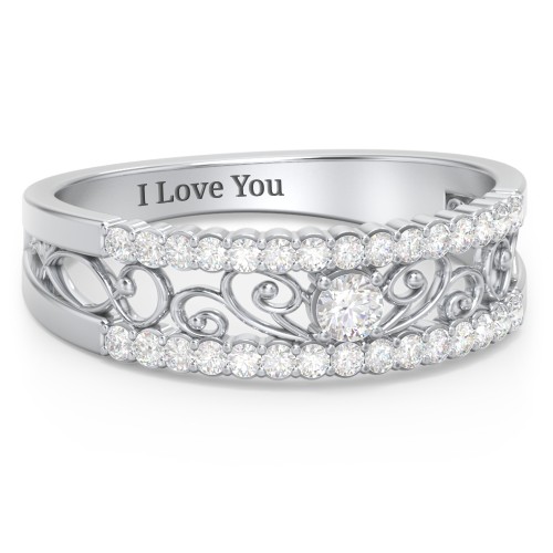 Mesmeric Love Ring – Sterling Silver with Diamond