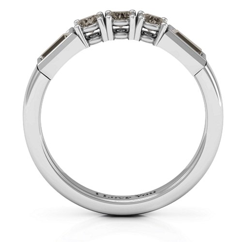 Charmed by Love Ring – Sterling Silver with Smokey Quartz