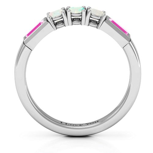 Charmed by Love Ring – Sterling Silver with Opal and Pink Tourmaline