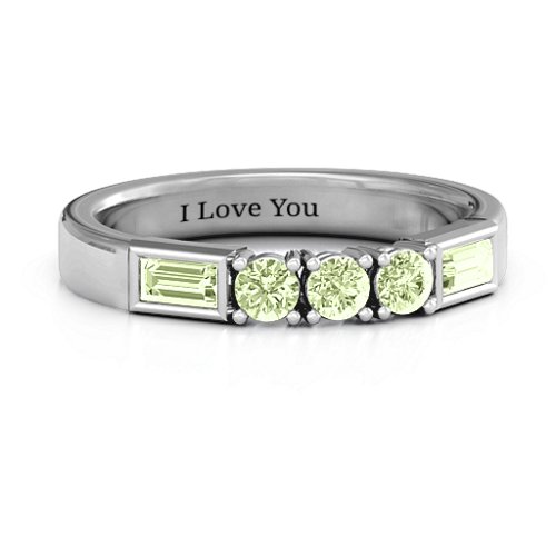Charmed by Love Ring – Sterling Silver with Peridot