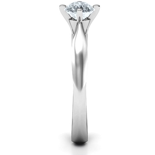 Sandra Solitaire Ring – Sterling Silver with Diamond