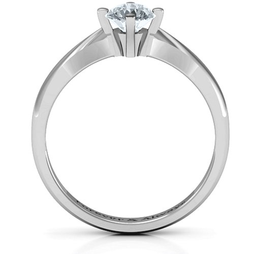 Sandra Solitaire Ring – Sterling Silver with Diamond