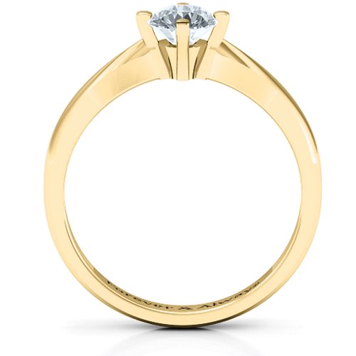 Sandra Solitaire Ring – 9kt Yellow Gold with Cubic Zirconia