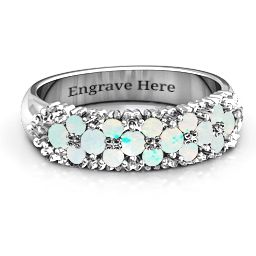 Loving in Colour Ring in 925 Sterling Silver with Opal