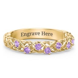 Stones Woven in Love Ring