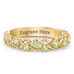 Stones Woven in Love Ring