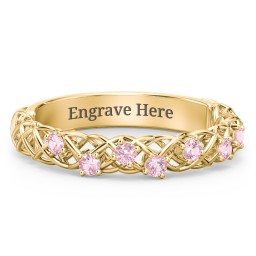 Stones Woven in Love Ring