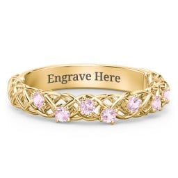 Stones Woven in Love Ring