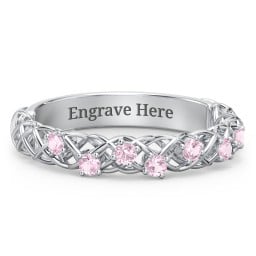 Stones Woven in Love Ring