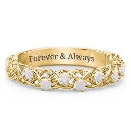 Stones Woven in Love Ring