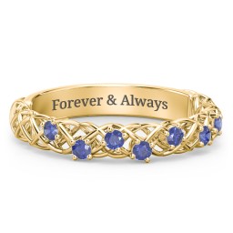 Stones Woven in Love Ring