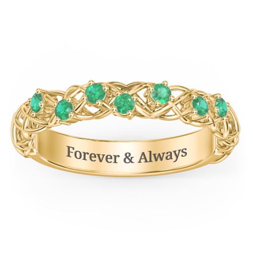 Stones Woven in Love Ring