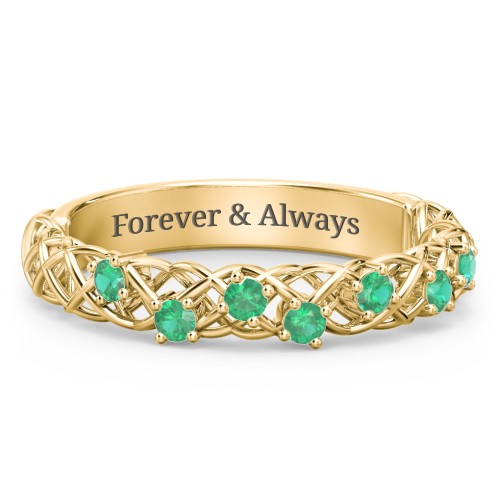 Stones Woven in Love Ring