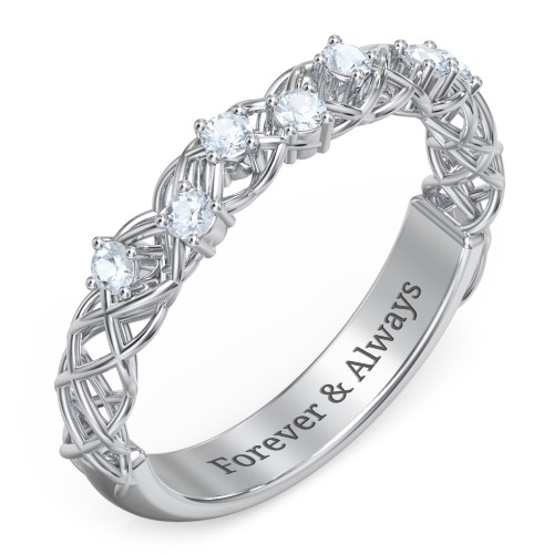 Stones Woven in Love Ring