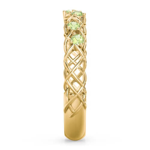 Stones Woven in Love Ring