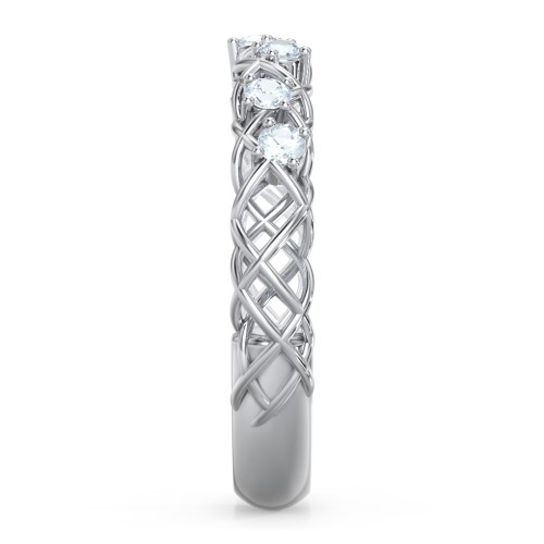 Stones Woven in Love Ring