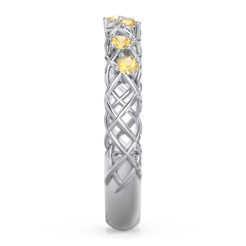 Stones Woven in Love Ring