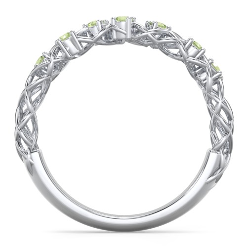 Stones Woven in Love Ring
