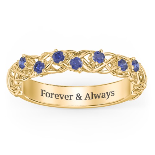 Stones Woven in Love Ring