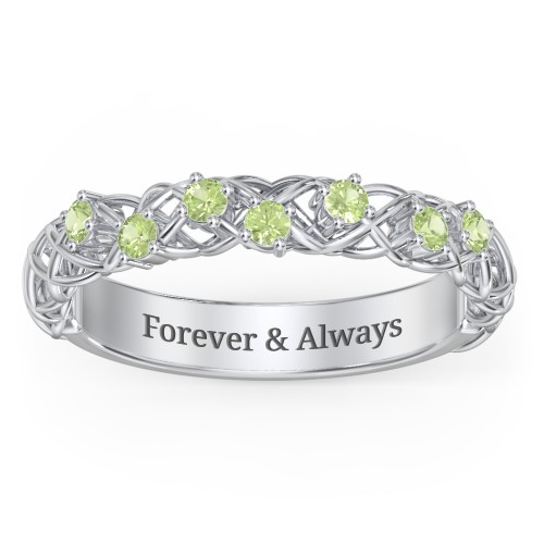 Stones Woven in Love Ring