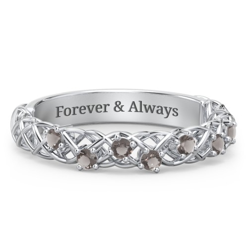 Stones Woven in Love Ring