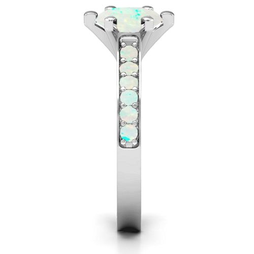 Shining in Love Ring – Sterling Silver with Opal