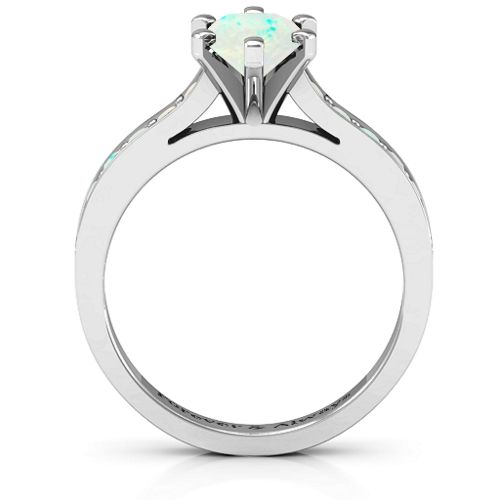 Shining in Love Ring – Sterling Silver with Opal