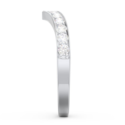 Vanessa Band Ring – Sterling Silver with Diamond