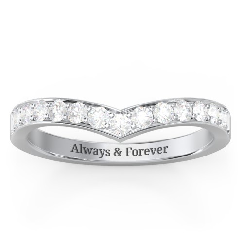 Vanessa Band Ring – Sterling Silver with Diamond