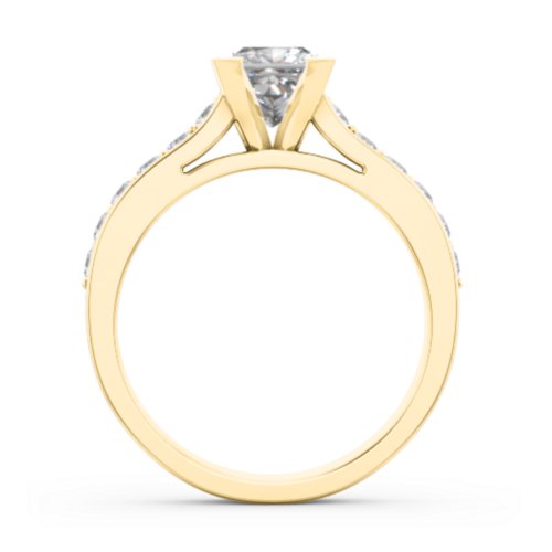 Janelle Princess Cut Ring – 9kt Yellow Gold with White Premium Zirconia and Cubic Zirconia