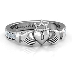 Classic Claddagh Ring with Accents