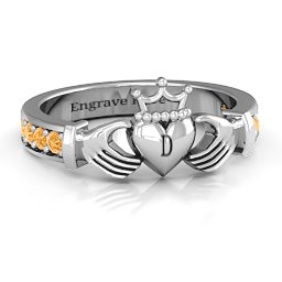 Classic Claddagh Ring with Accents