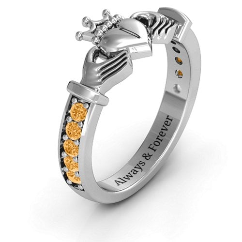 Classic Claddagh Ring with Accents