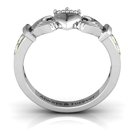 Classic Claddagh Ring with Accents
