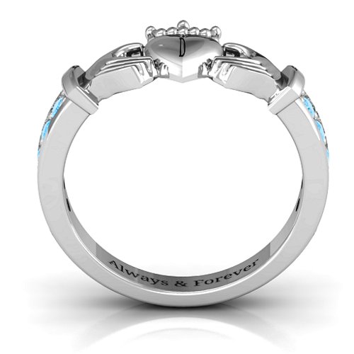 Classic Claddagh Ring with Accents