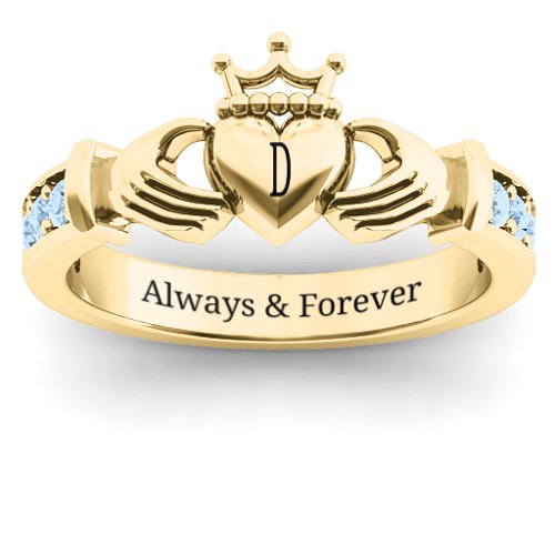 Classic Claddagh Ring with Accents