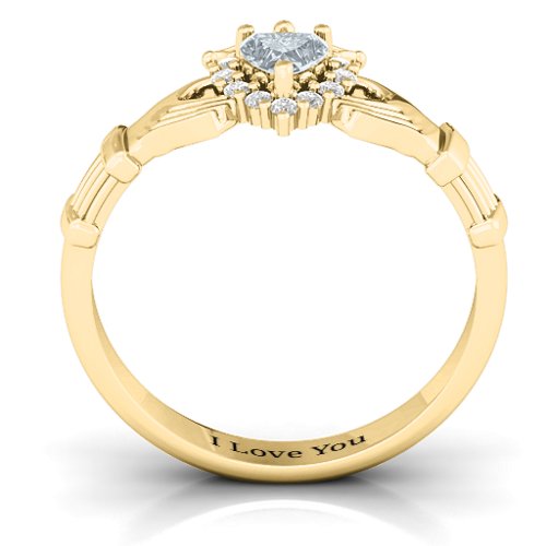 Claddagh with Halo Ring