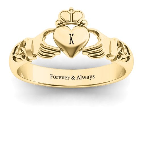 Celtic Knotted Claddagh Ring