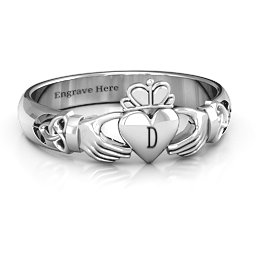 Celtic Knotted Claddagh Ring in 925 Sterling Silver