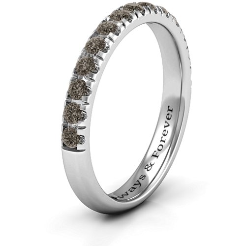 Love All Around Ring – Sterling Silver with Smokey Quartz