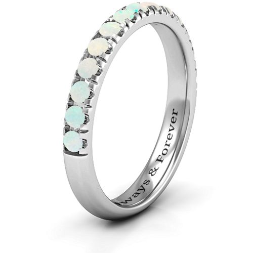 Love All Around Ring – Sterling Silver with Opal
