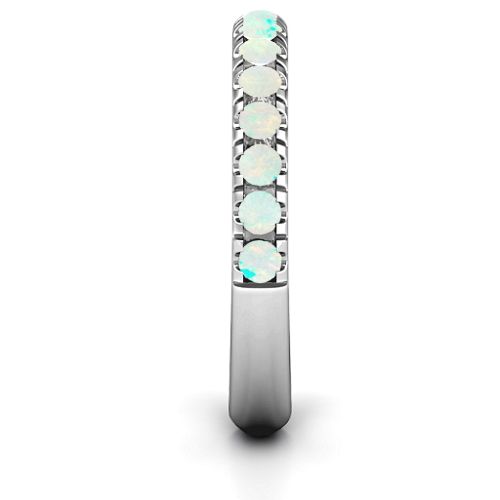 Love All Around Ring – Sterling Silver with Opal