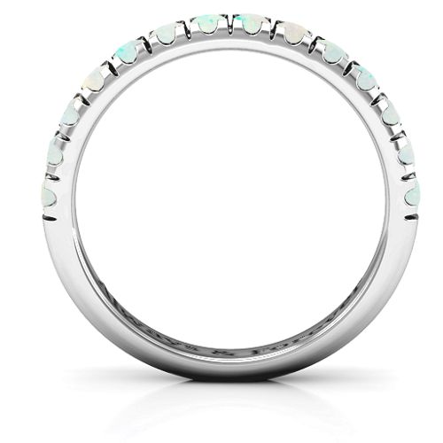 Love All Around Ring – Sterling Silver with Opal