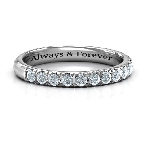Love All Around Ring – Sterling Silver with Diamond