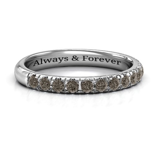Love All Around Ring – Sterling Silver with Smokey Quartz