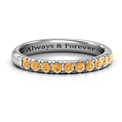 Love All Around Ring – Sterling Silver with Citrine